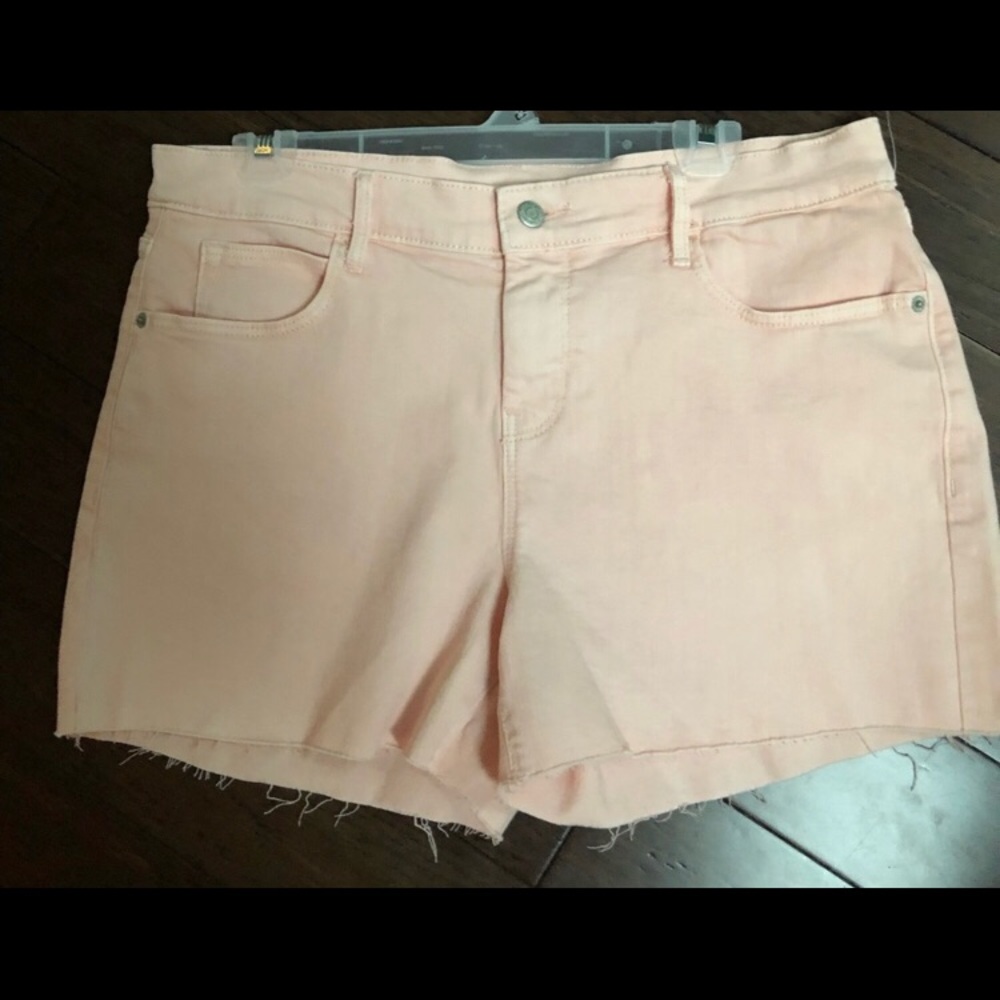 Light pink jean shorts